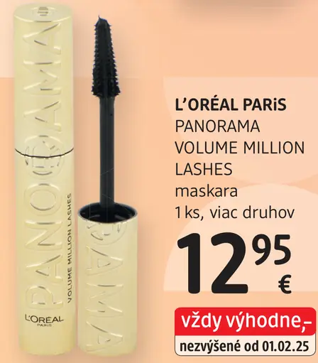 L'Oréal Paris Panorama Volume Million Lashes maskara