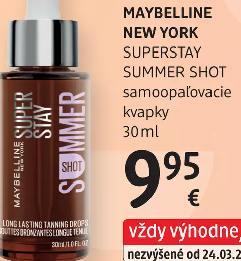 Maybelline New York Superstay Summer Shot samoopaľovacie kvapky