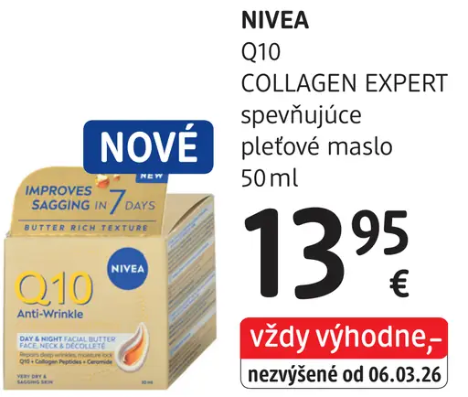 Nivea Q10 Collagen Expert pleťové maslo proti vráskam