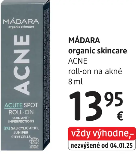 Mádara organic skincare ACNE roll-on na akné