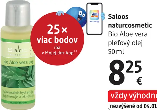 Saloos Naturcosmetic Bio Aloe Vera pleťový olej