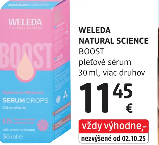 Weleda Natural Science Boost pleťové sérum
