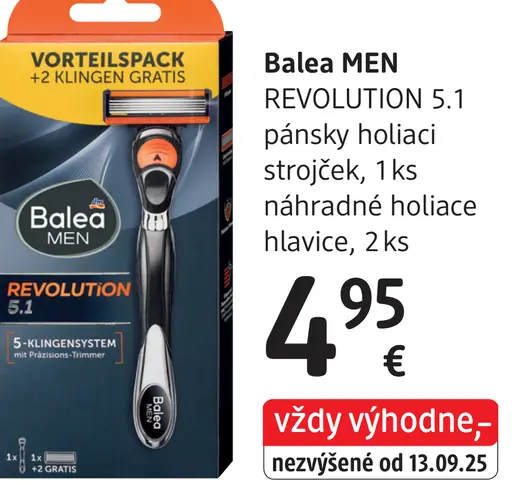 Balea MEN REVOLUTION 5.1 pánsky holiaci strojček