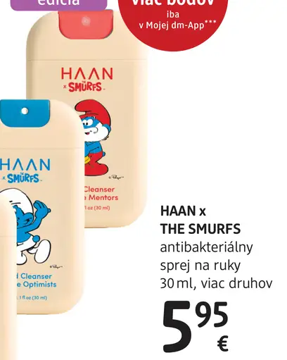Haan x The Smurfs antibakteriálny sprej na ruky