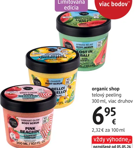 Organic shop telový peeling