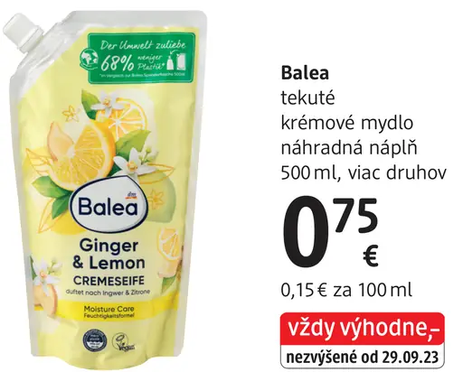 Balea tekuté krémové mydlo náhradná náplň