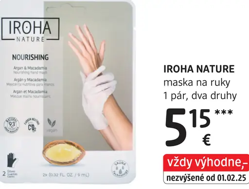 Iroha Nature Nourishing maska na ruky