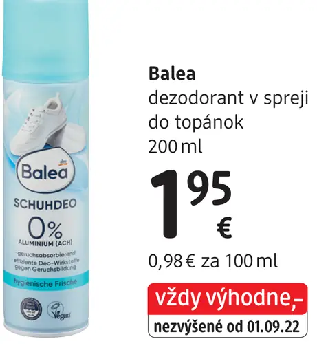 Balea dezodorant sprej do topánok
