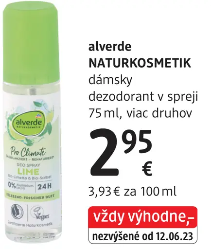 Alverde Naturkosmetik dámsky dezodorant v spreji