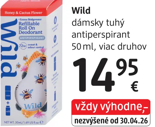Wild dámsky tuhý antiperspirant