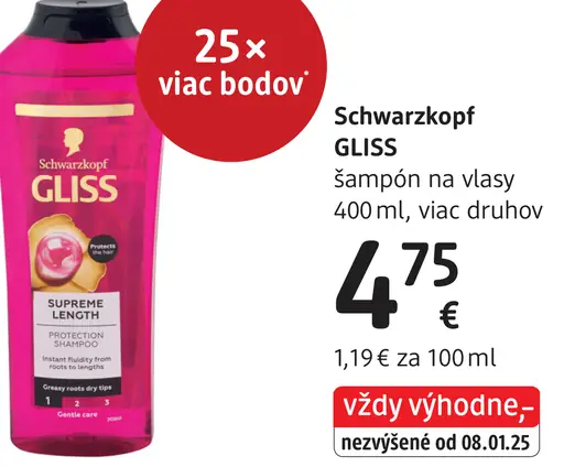 Schwarzkopf Gliss Šampón na vlasy