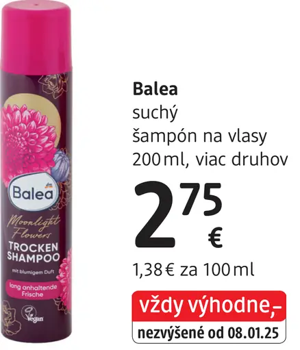 Balea Sensitive penový suchý šampón na vlasy