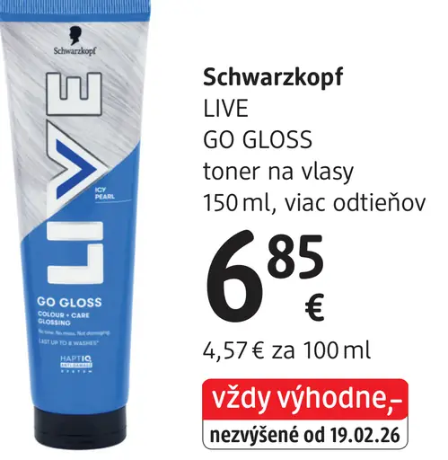 Schwarzkopf Live Go Gloss toner na vlasy