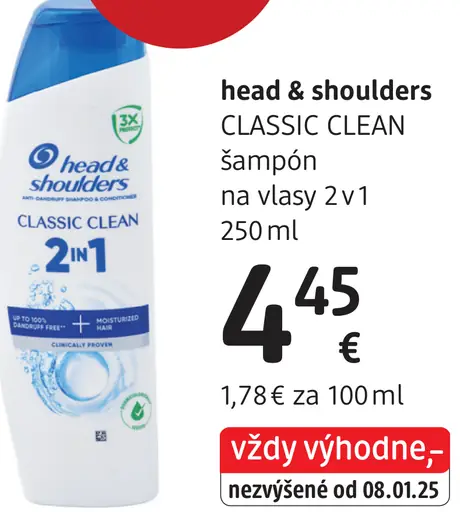 Head & Shoulders Classic Clean šampón na vlasy