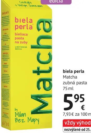 Biela Perla zubná pasta