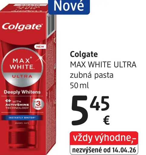 Colgate zubná pasta Max White Ultra