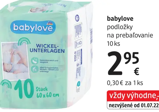 Babylove podložky na prebaľovanie
