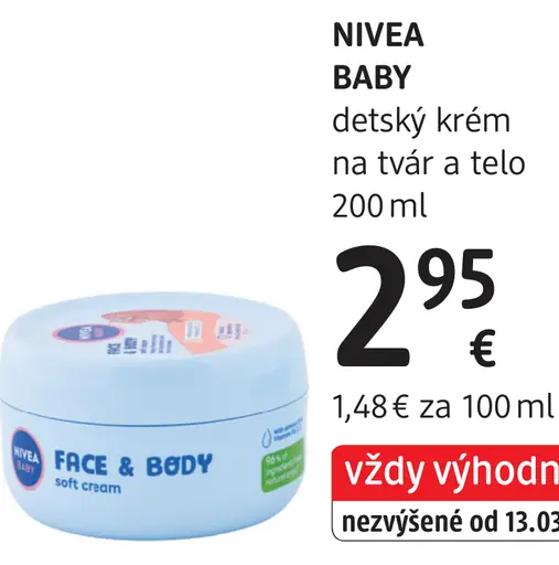 Nivea Baby detský krém na tvár a telo