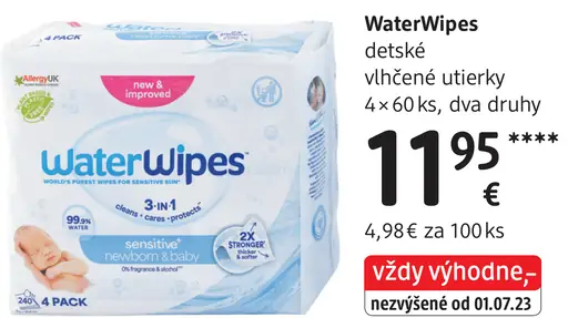 WaterWipes detské vlhčené utierky