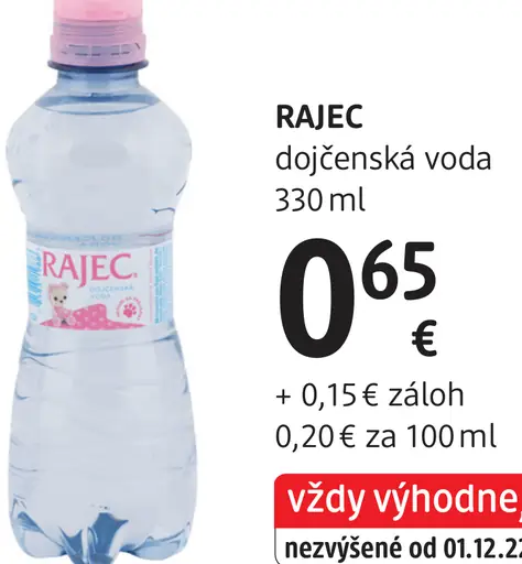 Rajec dojčenská voda