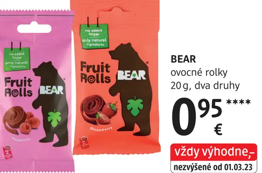 BEAR ovocné rolky