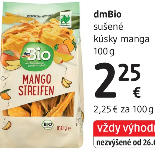 DmBio sušené kúsky manga