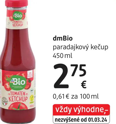 DmBio paradajkový kečup