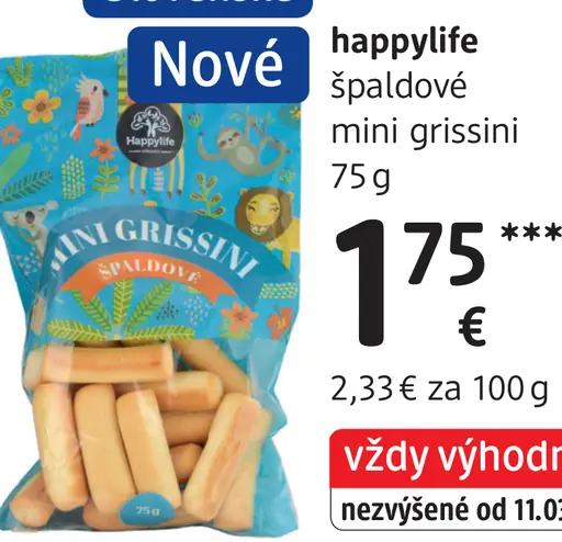 Happylife špaldové mini grissini