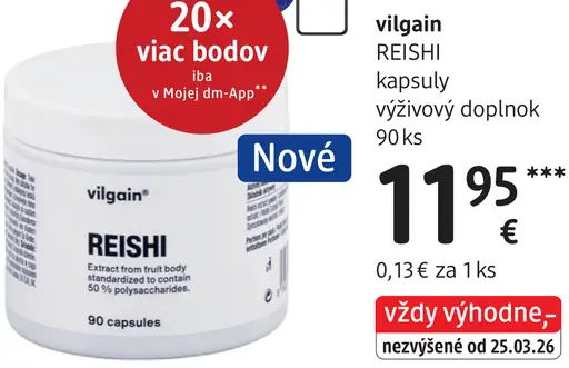 Vilgain Reishi kapsuly výživový doplnok
