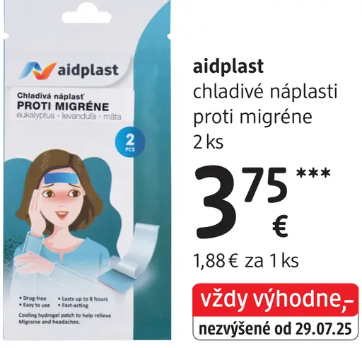 Aidplast chladivá náplasť proti migréne