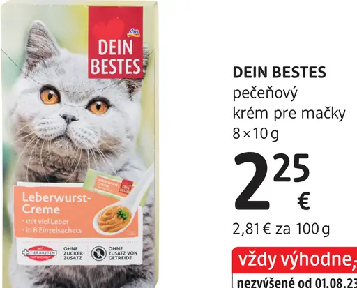 DEIN BESTES pečeňový krém pre mačky