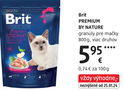 Brit Premium by Nature granuly pre mačky