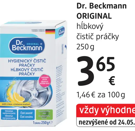Dr. Beckmann Original hĺbkový čistič práčky