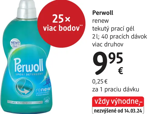Perwoll renew tekutý prací gél