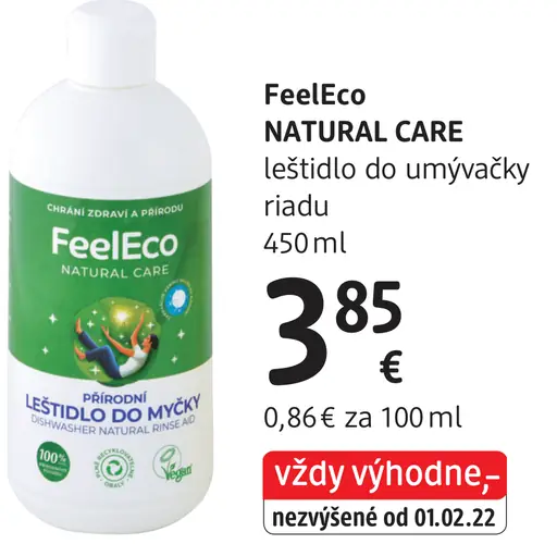 FeelEco Natural Care leštidlo do umývačky riadu
