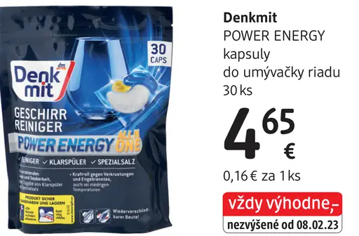 Denkmit Power Energy kapsuly do umývačky riadu
