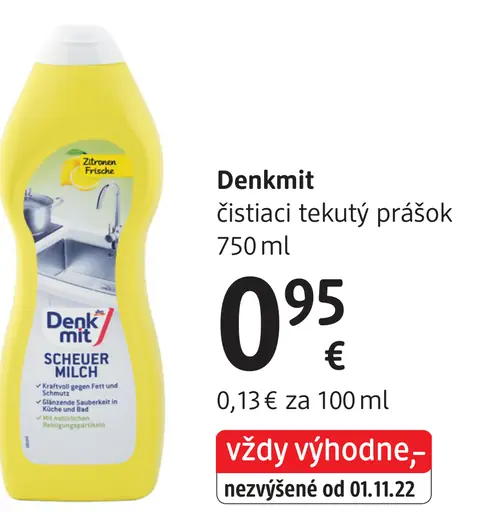 Denkmit čistiaci tekutý prášok