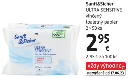 Sanft&Sicher vlhčený toaletný papier