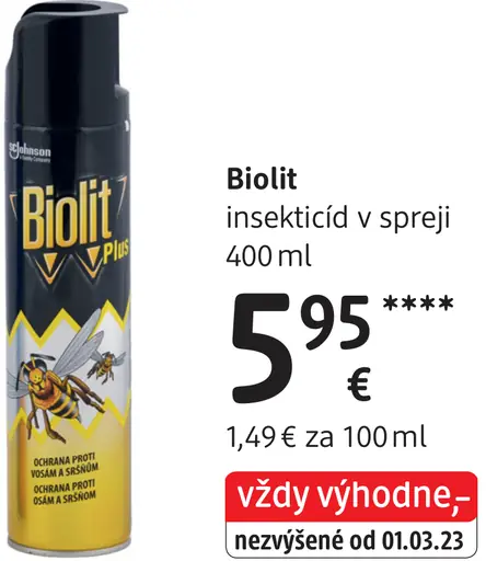 Biolit insekticíd v spreji