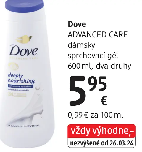 Dove Advanced Care dámsky sprchovací gél
