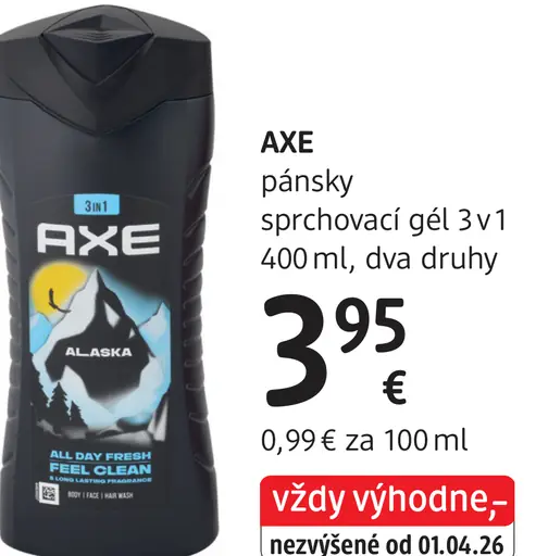 Axe pánsky sprchovací gél 3 v 1