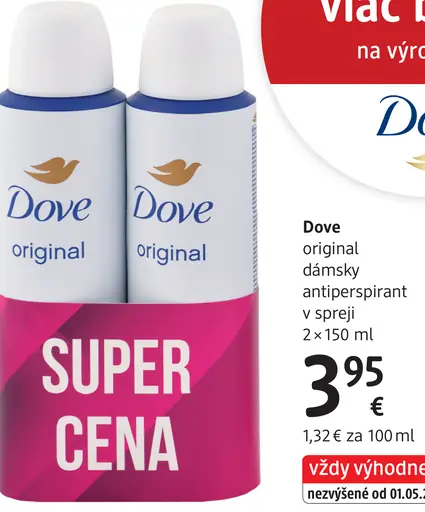 Dove Original dámsky antiperspirant v spreji