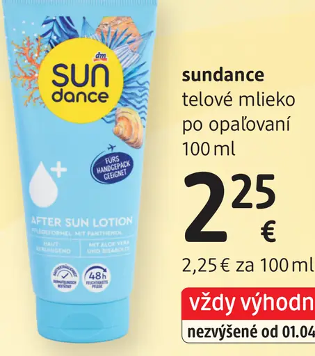 Sundance telové mlieko po opaľovaní