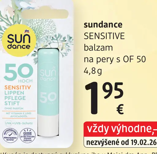 Sundance sensitiv balzam na pery s OF 50