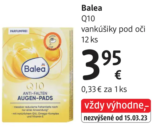 Balea Q10 vankúšiky pod oči