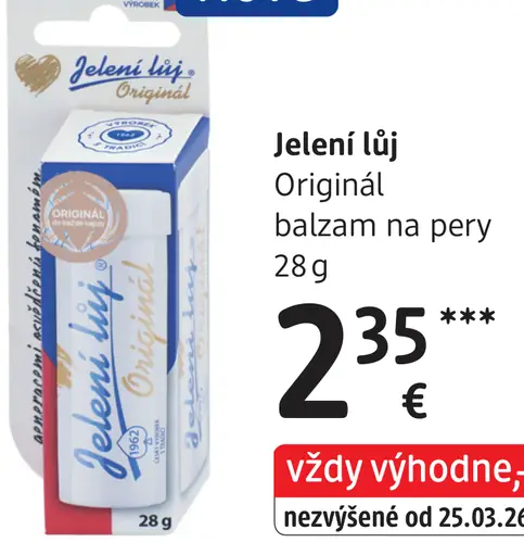 Jelení loj originál balzam na pery