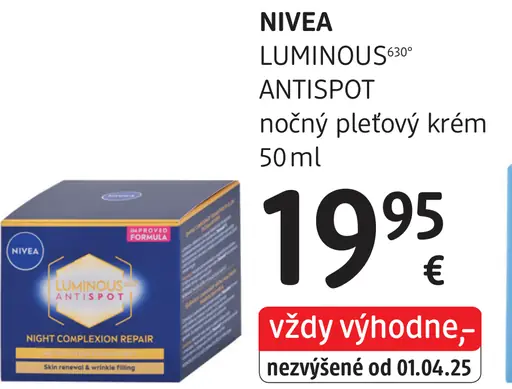 Nivea Luminous AntiSpot nočný pleťový krém