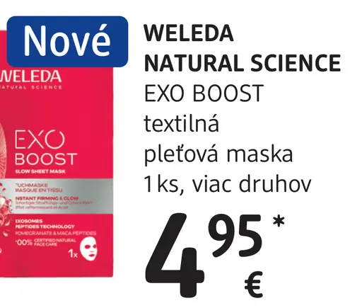 Weleda Natural Science Exo Boost textilná pleťová maska