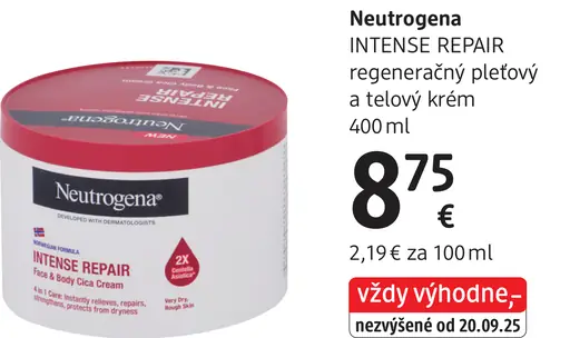 Neutrogena Intense Repair regeneračný pleťový a telový krém