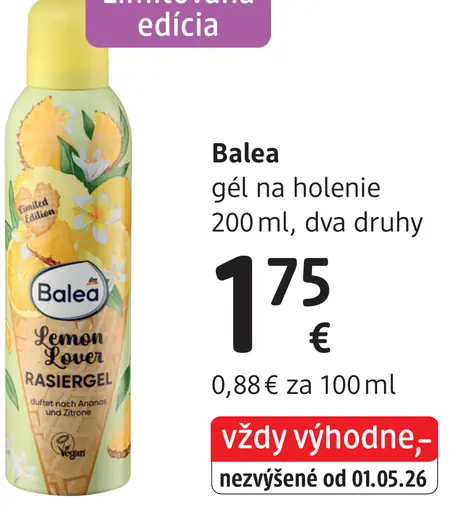 Balea gél na holenie, rôzne druhy